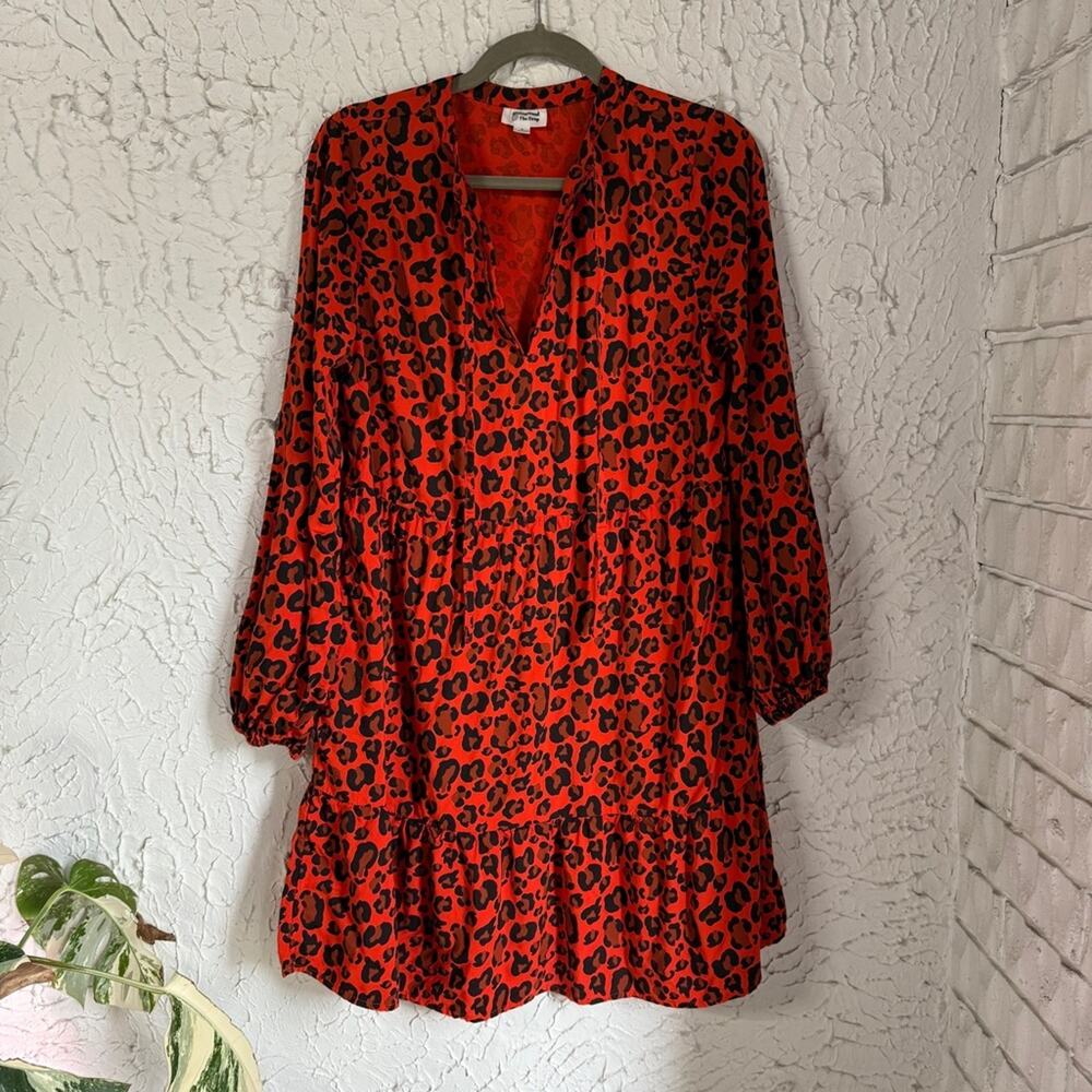 Vibrant Animal Print Midi Dress